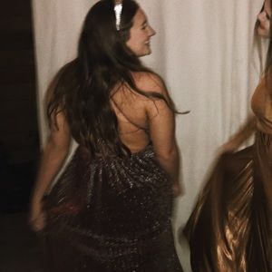 Nasty Gal Floor Length Sparkly Dress